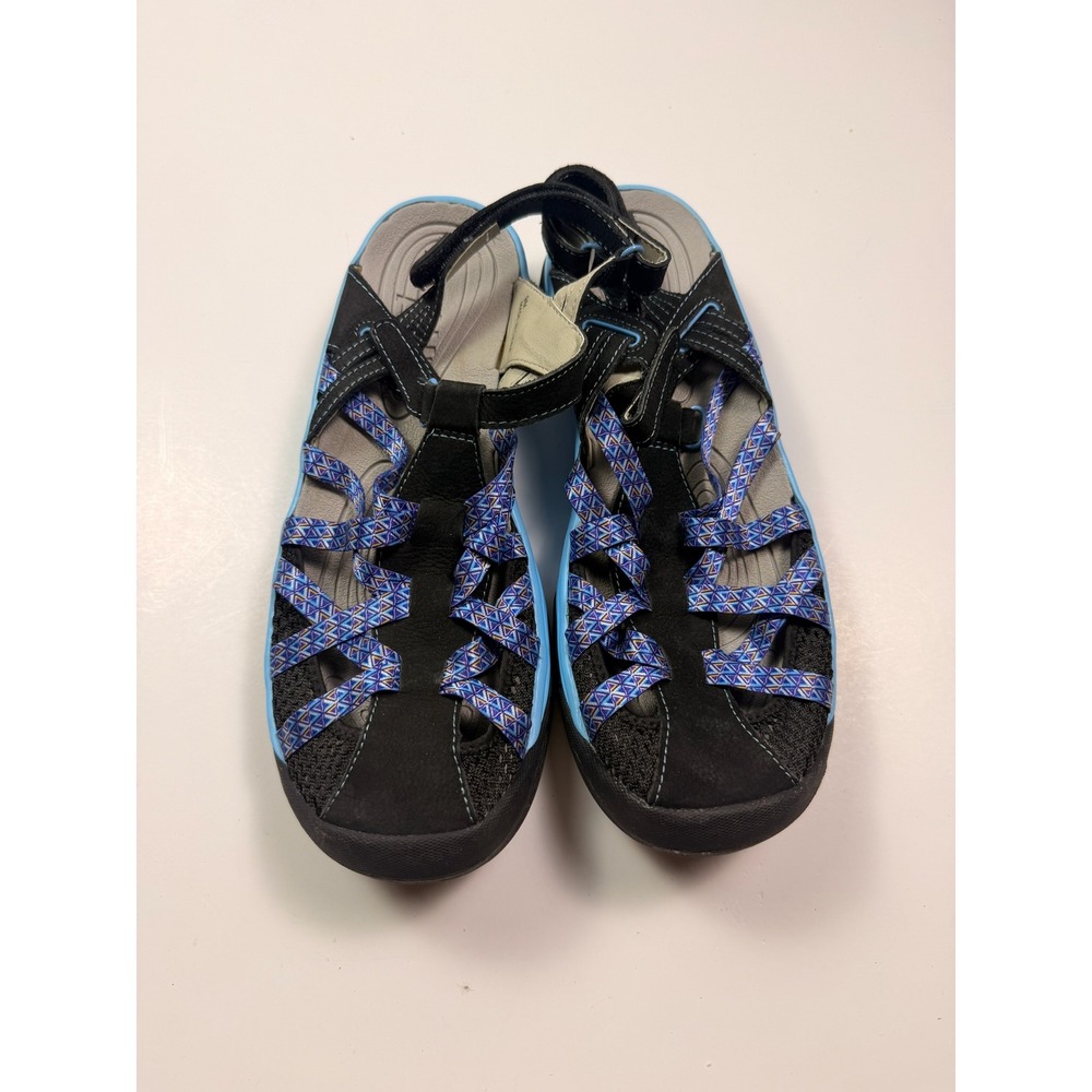 Jambu Eclipse Womens 9M Black Blue Strappy Outdoor Water Hiking Walking Sandals